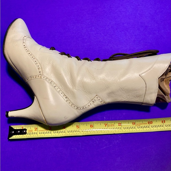 Vtg. 80’s Ankle Boot Lace Up Wing Tip - Picture 12 of 14